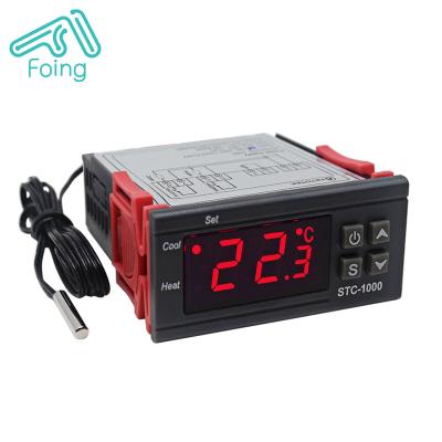 China 12V Digital 75*85*35mm Temperature Control Thermostat Switch STC-1000 75*85*35mm for sale