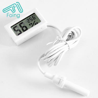 China White Indoor Car Refrigerator Water Temperature Meter Included Mini Electronic Digital Thermohygrometer With 48*28*15mm Probe 48*28*15mm for sale