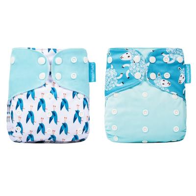 China Happyflute baby cloth diaper washable 4 piece set OS pocket cloth diapers with Microfiber insert for sale