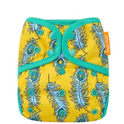 China happyflute PUL waterproof button reusable waterproof diaper cover soft baby diaper cover for sale