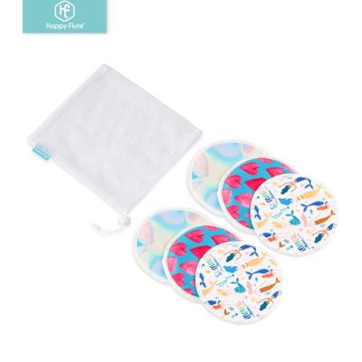 China Happyflute Skin friendly washable 6 piece set bamboo breast pads Reusable nursing pad for sale