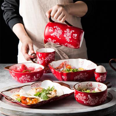 China Christmas Disposable Dinnerware Set Dinnerware Set Dinnerware Love Ceramic Dinnerware Set Luxury Dinner for sale