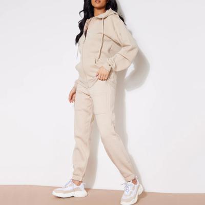 China Custom Made High Quality Breathable Sweatsuit Women Sweatpants Set Designer Tracksuit And Hoodie Set for sale