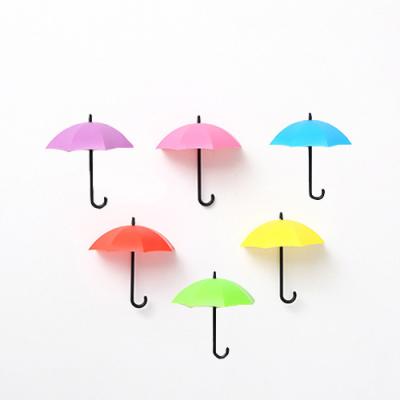 China TYF100072 3pcs/set Colorful Umbrella Wall Holder Wall Key Holder Transitional Key Organizer for Keys Jewelry and Other Small Items for sale