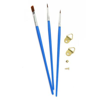 China TYF10009 Acrylic Gouache Artist Brush Set, 1mini flat brush and 2 pcs line brush for drawing for sale