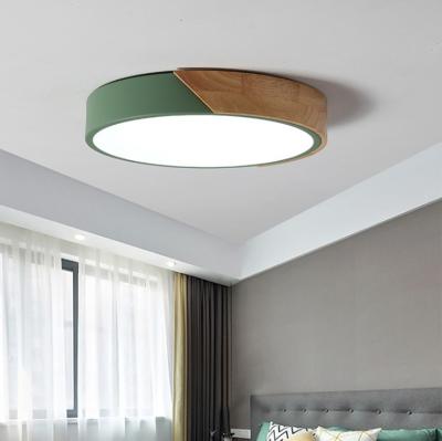 China High Brightness Led ceiling lamp remote control round led ceiling light fixture wooden led ceiling light for bedroom lamp for sale