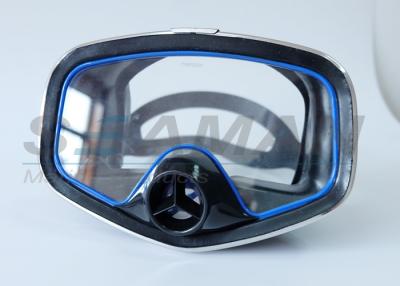 Cina Singola maschera di immersione subacquea della finestra con la pagina della gonna e del metallo del silicone della valvola della purga del naso per immersione con bombole e spearfishing in vendita