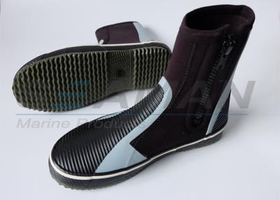 China botas do roupa de mergulho do neopreno do zíper da parte superior de 5mm olá! com a sola de borracha antiderrapante para a navigação surfando e o caiaque do mergulho autónomo à venda