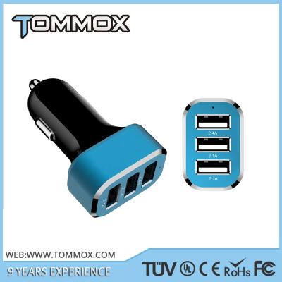 China O plástico 5V 3.1A 5V 4.2A do ABS de Tommox Dual carregador do carro para telefones móveis à venda