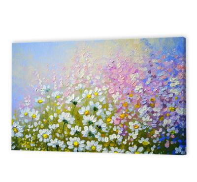 China Modern Warm Dafen Oil Canvas Painting Simple Thick Flower Landscape Still Life Interior Decoration Painting for sale