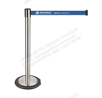 China Multi-application high quality retractable crowd control support belt queue barrier with brake system for safety for sale