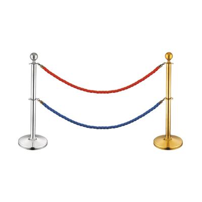 China 201# Polish Retractable Queue Line Chrome Rope Hook Fence Pole Pole Rope Fence For Bank for sale