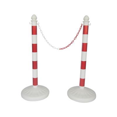 China Wholesale Roadway Safety Soft White Plastic Movable Chain Barrier For Traffic for sale