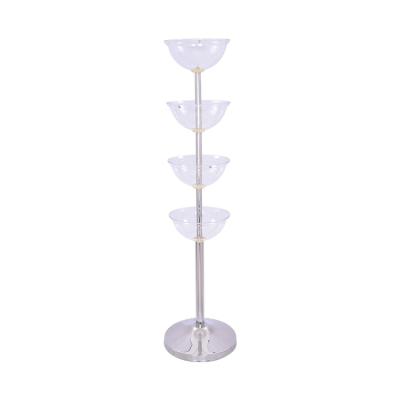 China Customized Four Layer Modern Merchandise Display Retractable Bowl With Stand for sale