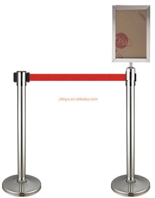 China Multi-application Customizable Crowd Control Bracket Stainless Steel Bracket Painted Retractable Crowd Control Belt Barriers for sale