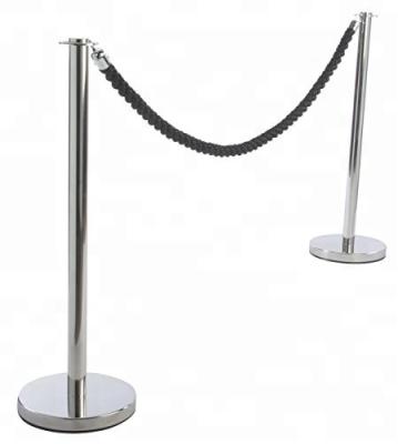 China Customizable Floor Protector Multi-application Crowd Control Bracket Polish Steel Metal Products Line Up Barrier Rope Pedestals for sale