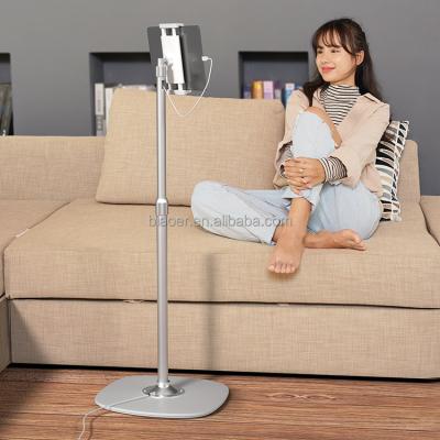 China Adjustable Wire Charging Tube Stand Holder Mobile Phone Stand Silver Hard Meeting Demonstrate Display Stand Mobile Accessories for sale