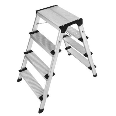 China Folding Ladders Wholesale Anti Slip Household Sneak Aluminum Folding 3 Step Ladder for sale