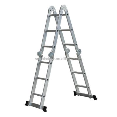 China Hot Selling Folding Ladders Safety Locking Hinges Lightweight Multi Purpose Folding Aluminum Ladder for sale