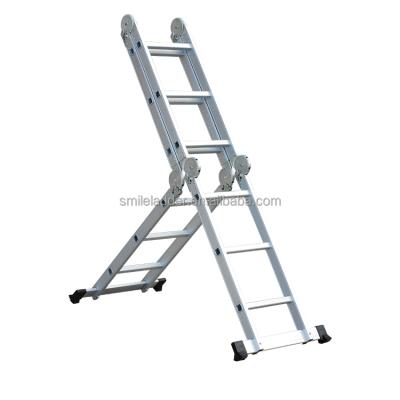 China Folding ladders 4 x 3 rungs with 150kg metal multifunctional folding super ladder for sale