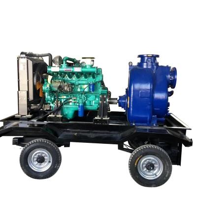 China Irrigation and Agriculture TOP SALE! Diesel Irrigation Pump Trailer Type Diesel Engine Mobile Self-priming Centrifugal Pump For Sewage And Irrigation for sale