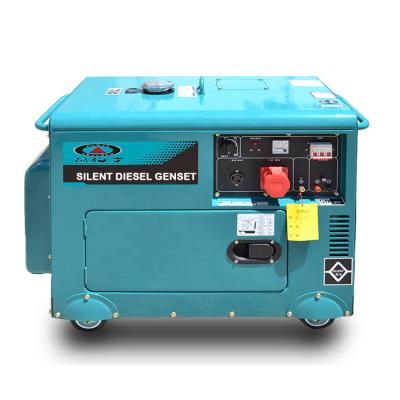 China German technology small portable silent air-cooled diesel generator 3/5/6/8/10kw single phase three ABD-5WF diesel generator for sale