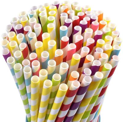 China 2020 Factory Price Food Grade Customizable Printing Biodegradable Paper Straws Disposable Wholesale Paper Straws Supplier Eco-Friendly for sale