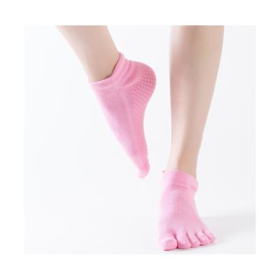 China Breathable Summer AntiSilp High Quality Yoga Socks Women's Cotton Toe Socks for sale