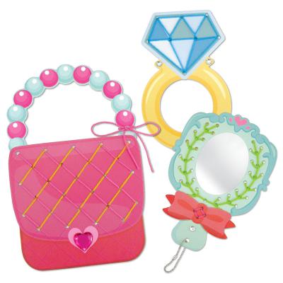 China New Paper Hot-selling Products Pink Pretty Bag Girl Assemble Toys Sewing Kit Toys for sale