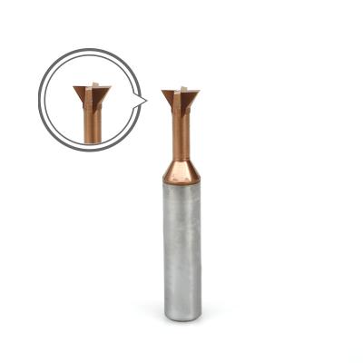 China Solid Carbide Tin Coated Cnc Dovetail Milling Cutter For Steel And Aluminum for sale