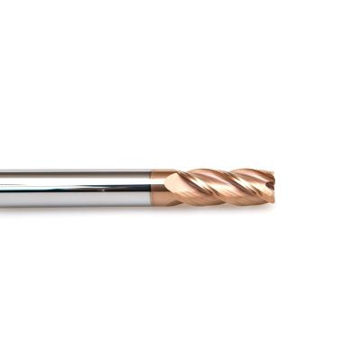 China Factory Direct Solid Carbide Corner 4 Flute HRC45 4 Spline Radius High Speed ​​End Mill for sale