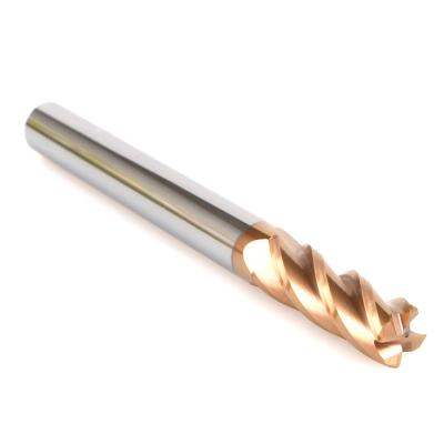 China High Speed ​​Cutting 2mm 4 Spline Roughing And Finishing Square Radius Hrc55 Corner End Mill for sale