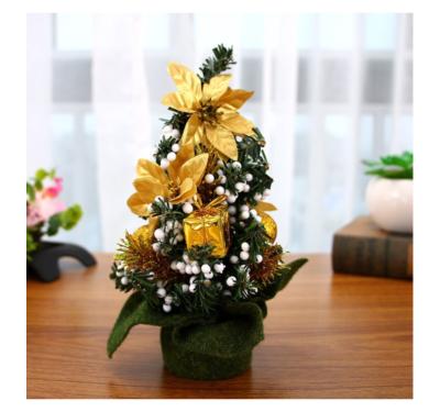 China PVC; Unlit Fabric Christmas Tree Decorated 20cm Mini Christmas Tree for sale