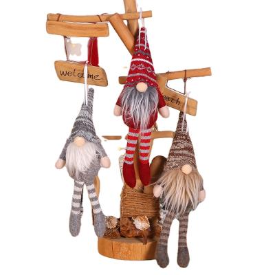 China New Wholesale Knitted Christmas Decorations Dolls Hanging Home Hanging Decoration Gnome Plush Doll Faceless for sale