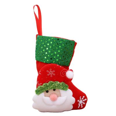 China Indoor Custom Pile Sequin Christmas Stocking Decoration Pet Stocking Christmas For Small Gifts for sale