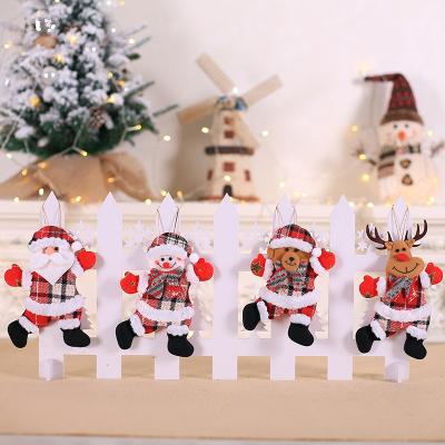 China Cloth ; Luxury Sponge Christmas Tree Decorations Big Doll Pendant Mini Santa Claus Ornaments for sale