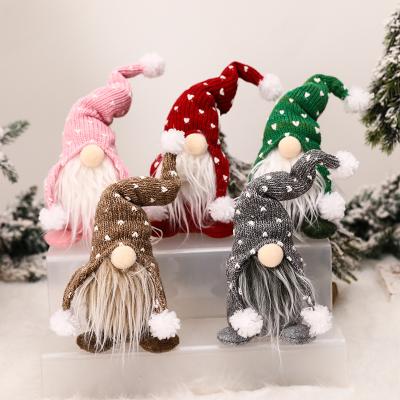 China FabricArtificial knitted wool; Wholesale High Quality Valentine's Day New Gnome Ornament CottonCraftSand Christmas Faceless Doll for sale