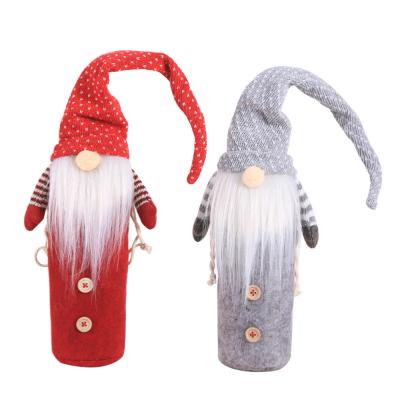 China Oldest boy ; Nonwoven Fabric Forester Wine Bottle Set Champagne Bottle Set Wine Bottle Cover Bag Creative Christmas Decorations for sale