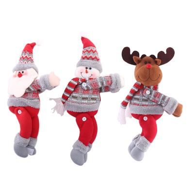 China Fabric ; Polyester Stuffing Christmas Decorations Curtain Door Curtain Buckle Holiday Scene Layout Cartoon Doll Attendance Buckle for sale