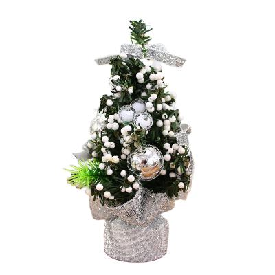 China PVC; Fabric 20cm Gold Mini Christmas Tree Mini Christmas Trees Holiday Decorations for sale