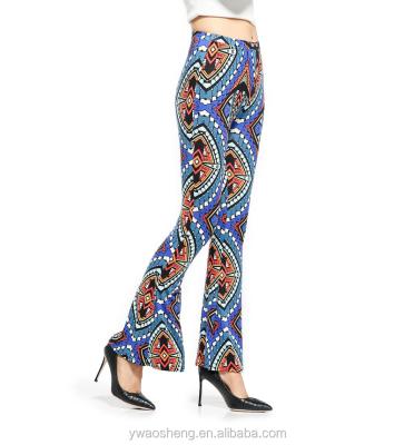 China Anti Pilling Anti Pilling Customize Factory Sale Cheap Baroque Aztec Tribal Women Printed Flare Leg Leggings for sale