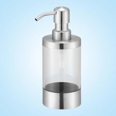 China Good Quality Gift Free Sample Plastic Liquid Soap Bottle With Stainless Steel Lotion Pump for sale