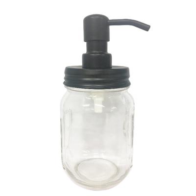 China Non Spill High Quality Clear Mix Finish Lids And Pump Round Shape Glass Bottle 150ml Glass Mason Jar for sale