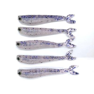 China Plastic Fishing China 4.5cm 7.8cm PESCA Minnow Sparkle Swim Baits Handmade Soft Lure Plastic Soft Shad For Carp Pike Bass Trout for sale