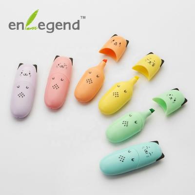 China office & School Markers Wholesale Cute Bright Color Ink Markers Cartoon Mini Highlighter Bar Marker for Kids for sale