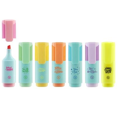 China office & School Markers Mini Pastel Color Cute Gift Highlighter Bar Marker Set with Neon Yellow for sale