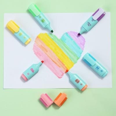 China office & School Markers 7 Pack Mini Assorted Colors Cute Gift Highlighter Bar Marker Set for sale