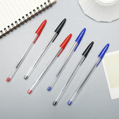 China office & School Pen Office and School Stationery Bulk Blue Plastic Ballpoint Pens for sale