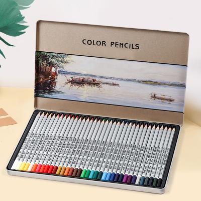 China 72pcs Good Quality Artist Wooden Material Wood Color Pencil Set With Tin Box for sale