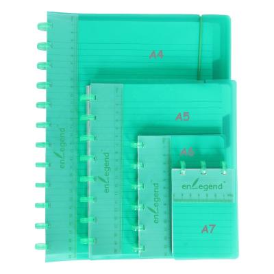 China Custom Size Spiral PP Cover Button Binding Spiral Notebook for sale